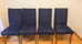 Four Dining Chairs (Navy Blue Covers) with Wood Legs  photo 2
