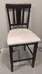 Dark Wood High Top Chair with Cream Seat photo 2