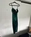 NWT Hunter green satin maxi dress  photo 4