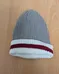 Brand New Grey Knit Beanie - Striped Cuff photo 1