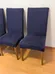 Four Dining Chairs (Navy Blue Covers) with Wood Legs  photo 3