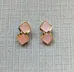 Vintage Pink & Gold Clip-On Earrings photo 1