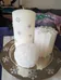 Sparkly winter themed candles photo 1