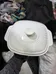 White lidded ceramic dish photo 1