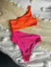 One piece swimsuit neon pink & orange photo 2