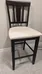 Dark Wood High Top Chair with Cream Seat photo 1