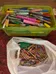 Lot of crayons, Sharpies, scented markers, paintbrushes.  photo 1
