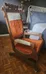Antique Orange Velvet Rocking Chair photo 3