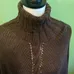 BROWN CABLEKNIT PONCHO-ONE SIZE photo 6