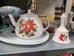 Poinsettia teapot and bell photo 1