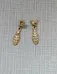 Vintage Gold Tone Rhinestone Earrings photo 1