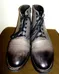 Thursday Boot CO Major Zip Up Grey Distressed Boots Size 10 Mint photo 1