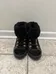 Black Fur lined wedge sneakers size US 7 photo 1