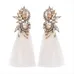 NEW Boho Tassel Earrings, white photo 1