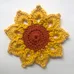 crochet sunflower coaster photo 1