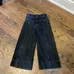 GAP GIRLS SIZE 6 BLACK WIDE LEG DENIM PANTS  photo 1