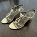 H&M Gold Snake Print Heeled Sandals photo 2