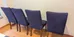 Four Dining Chairs (Navy Blue Covers) with Wood Legs  photo 6