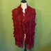 Burgundy slinky scalloped scarf photo 1