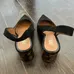 Zara Tortoise Block Heel Suede Pumps - Size 36 photo 2