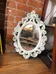 Super cute white ornate Shabby Chic mirror photo 1