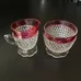 Vintage Indiana Ruby Red Flash Diamond Creamer and Sugar Bowl Se photo 1