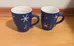 Blue Mugs with Snowflake Design - Set of 2 photo 1