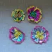 Four iridescent velcro flowers photo 1