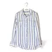 Lord & Taylor 100% Linen Striped Purple Blue Button Down Shirt photo 1
