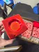 Fancy red tea light holders photo 4