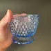 Vintage Indiana Blue sculpted Glass Sugar / Candy Bowl photo 3