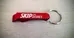 Brand New Skip The Dishes Red Bottle Opener Keychain photo 1