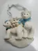 Vintage 2002 DEB & CO. Polar Bear Family of 5 Christmas Ornament photo 1