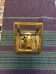 Vintage Brass Jewelry Box with Assorted Earrings photo 1
