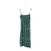 Uniqlo Green Floral Printed Front Slit Camisole Dress Size Small photo 2