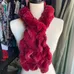 Burgundy soft winter scarf photo 2