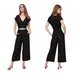 Aritzia Wilfred Black Brax Linen Blend Wrap Jumpsuit Size 6 photo 1
