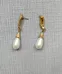 Pearl Drop Earrings - Gold Tone photo 1