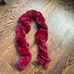 Burgundy soft winter scarf photo 5