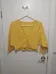 Yellow longsleeve buttoned crop top photo 1