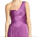 BCBGMaxaria One Shoulder Nikita Maxi Dress Women Size Medium Pur photo 2