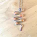 Silver Serpentine Pendant w Peach Accents and Chain photo 1