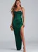 NWT Hunter green satin maxi dress  photo 1