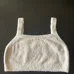 Fuzzy beige bralette top photo 1
