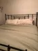 Antique style metal king bed frame & box spring photo 1