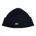 Lacoste Kids Navy Blue Rib Knit Wool Logo Beanie Size 2/5Y photo 2