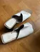 Zara White Leather Heeled Sandals photo 4