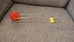 Vintage Red Plastic Wheel Toy photo 1