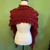 Burgundy slinky scalloped scarf photo 3