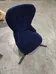 🌈🎈♻️ free BROKEN LEG CHAIR blue velvet ikea chair photo 2